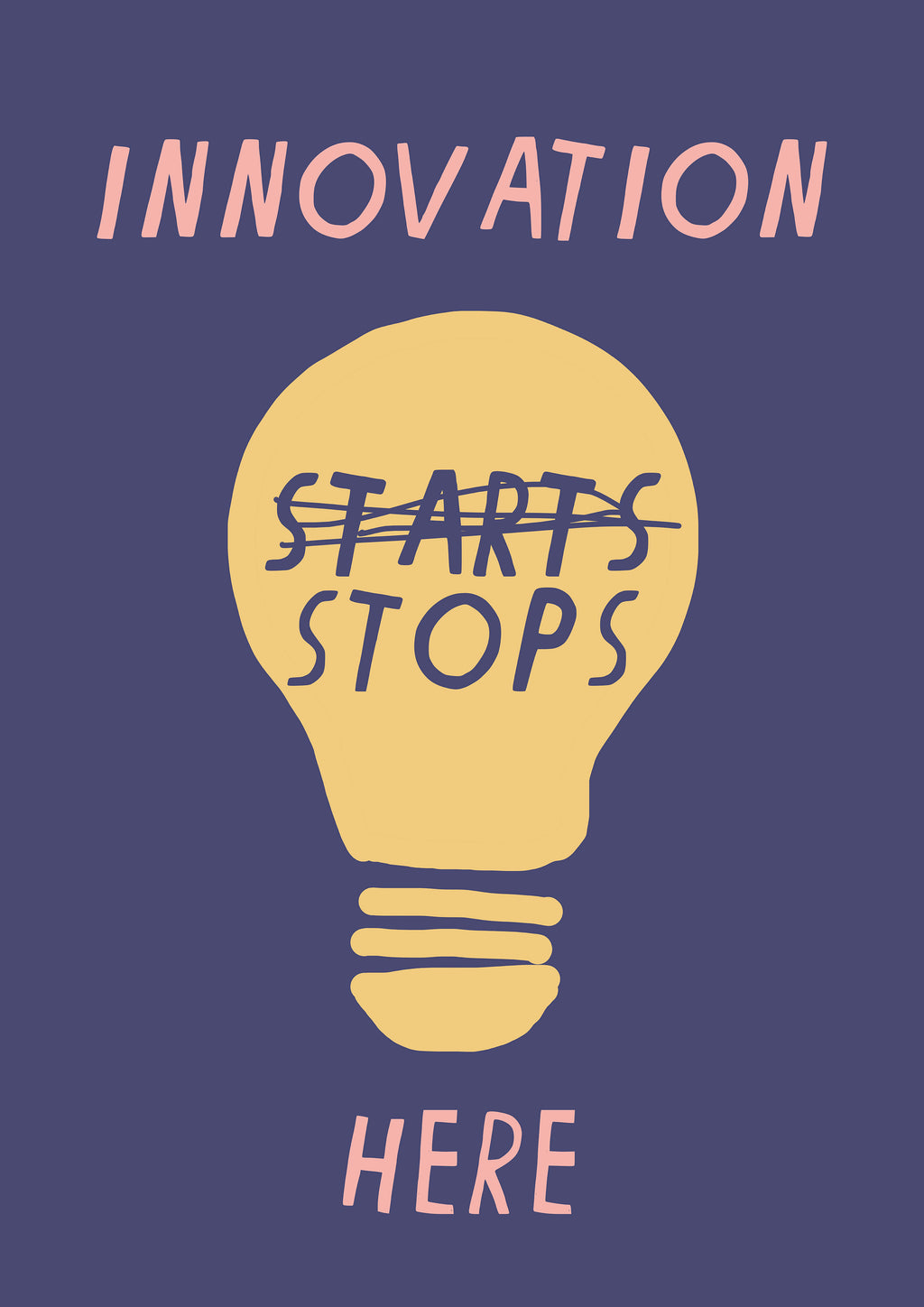 INNOVATION STOPS HERE PRINT